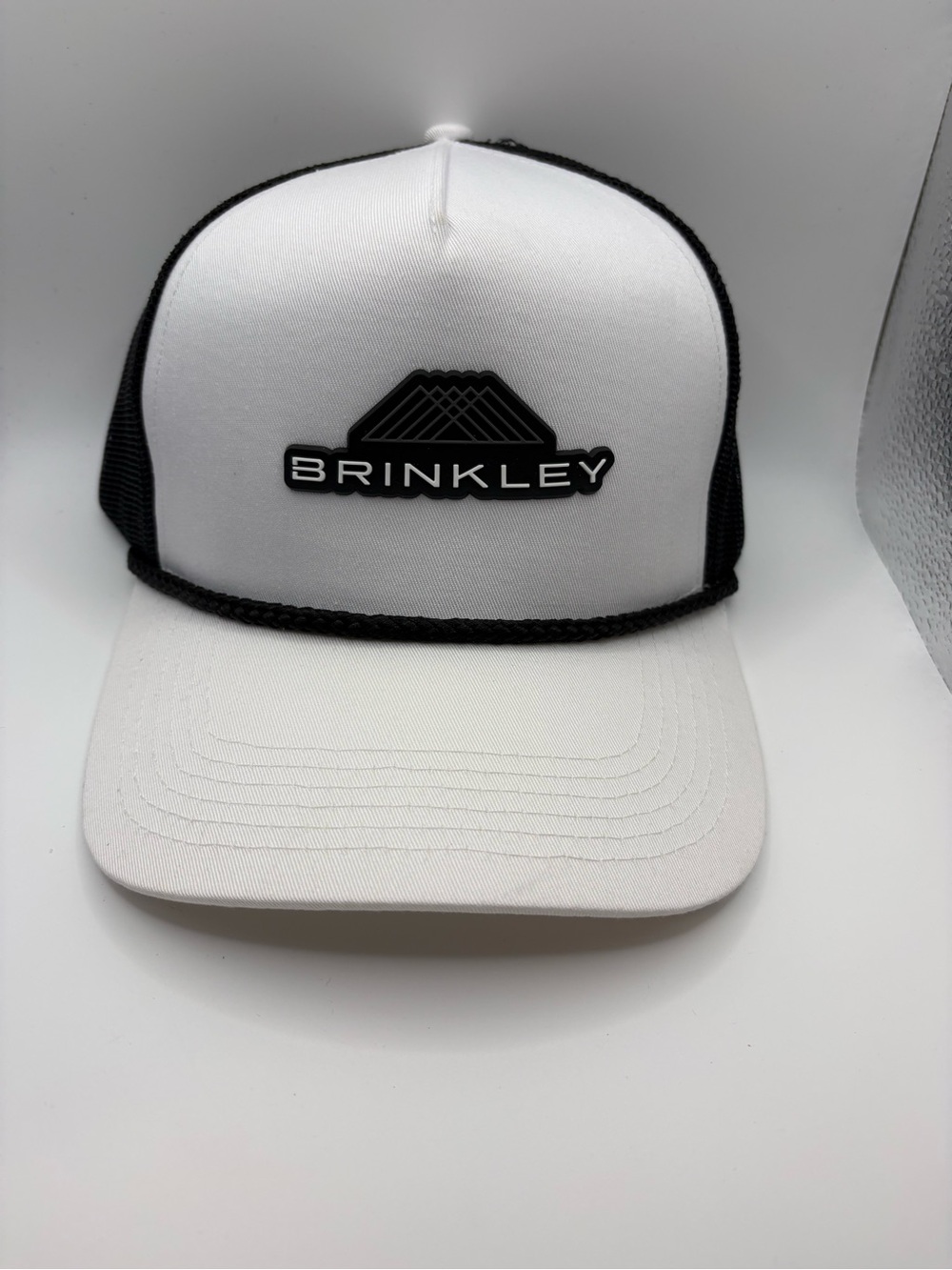Brinkley Trucker Hat Black White Rope Snapback Mesh Cap America Golf Style